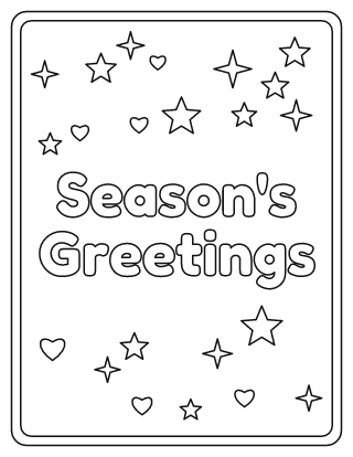 Season's Greetings Coloring Page
