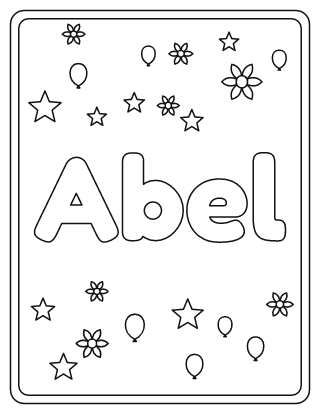 Abel Name Coloring Page