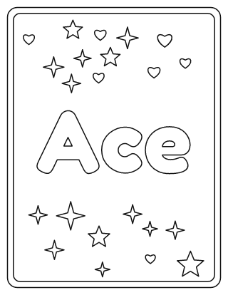 Ace Name Coloring Page