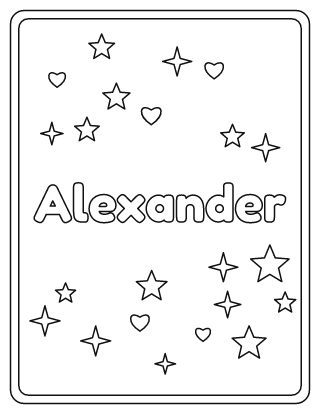 Alexander Name Coloring Page