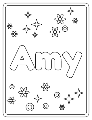 Amy Name Coloring Page