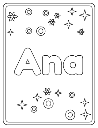 Ana Name Coloring Page