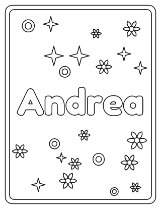 Andrea Name Coloring Page
