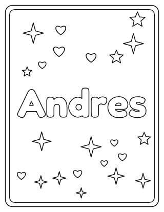 Andres Name Coloring Page