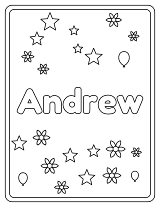 Andrew Name Coloring Page