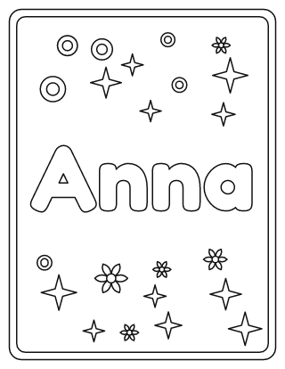 Anna Name Coloring Page