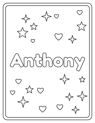 Anthony Name Coloring Page
