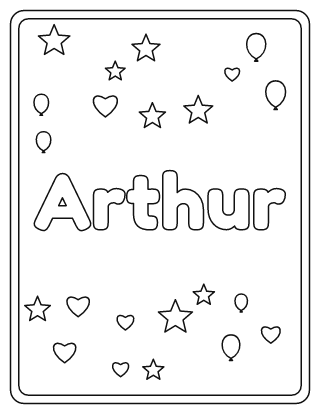 Arthur Name Coloring Page
