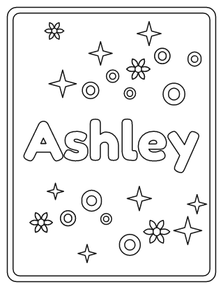 Ashley Name Coloring Page