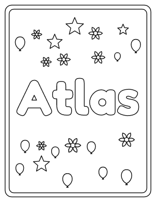 Atlas Name Coloring Page