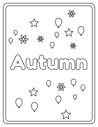 Autumn Name Coloring Page