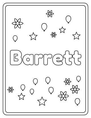Barrett Name Coloring Page