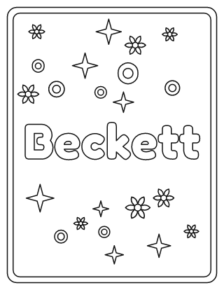 Beckett Name Coloring Page