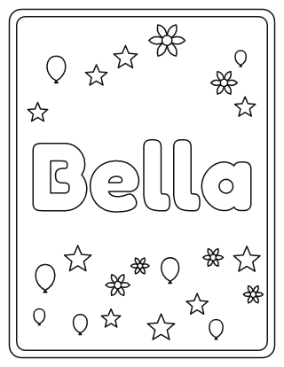 Bella Name Coloring Page