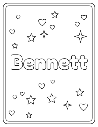 Bennett Name Coloring Page
