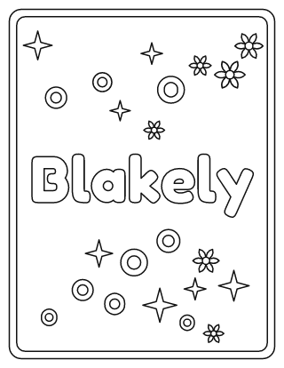 Blakely Name Coloring Page