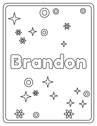 Brandon Name Coloring Page