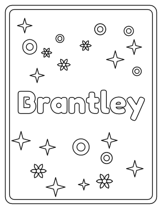 Brantley Name Coloring Page