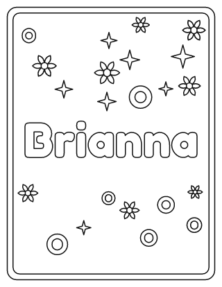 Brianna Name Coloring Page