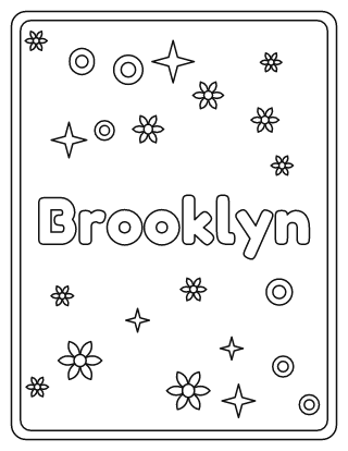 Brooklyn Name Coloring Page