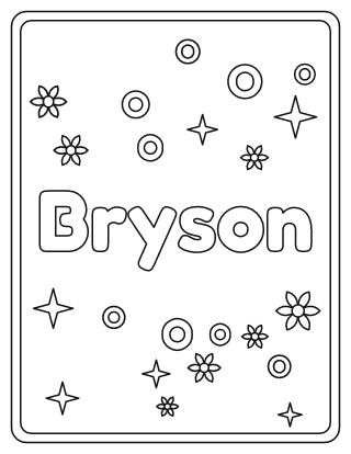 Bryson Name Coloring Page