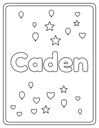 Caden Name Coloring Page