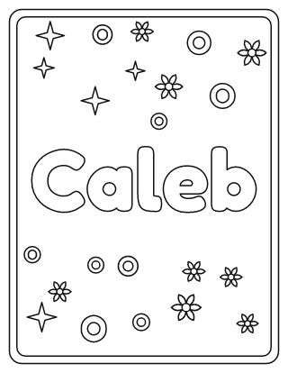 Caleb Name Coloring Page