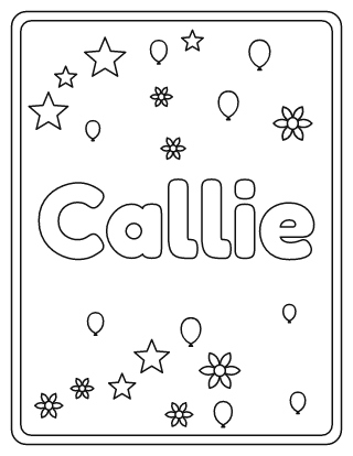 Callie Name Coloring Page