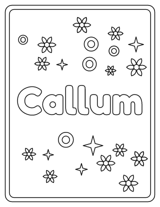 Callum Name Coloring Page
