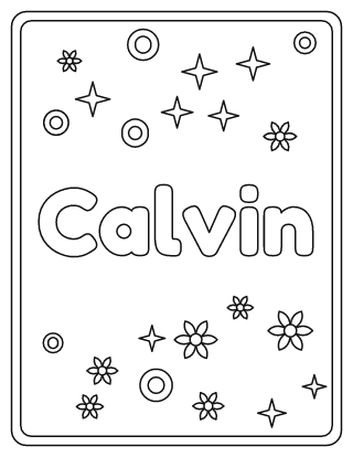 Calvin Name Coloring Page