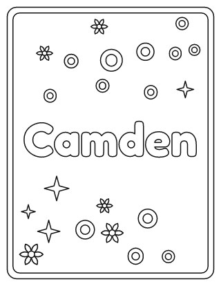 Camden Name Coloring Page