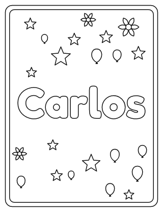 Carlos Name Coloring Page