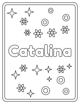 Catalina Name Coloring Page