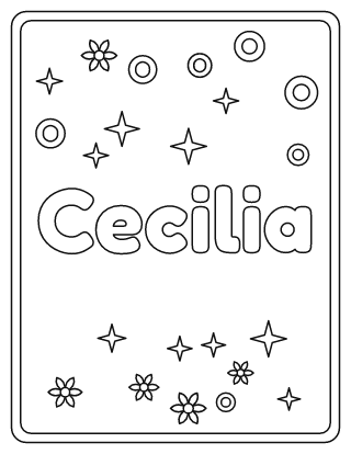 Cecilia Name Coloring Page