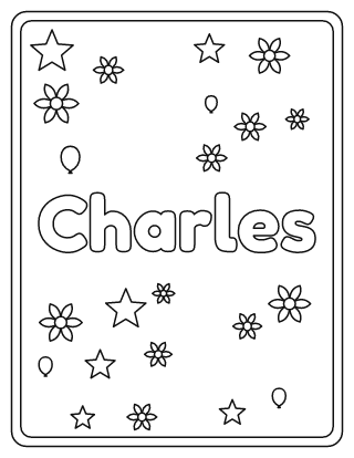 Charles Name Coloring Page
