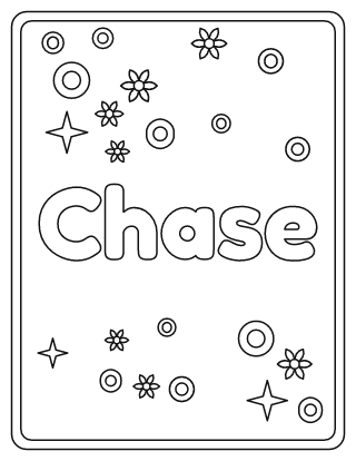 Chase Name Coloring Page