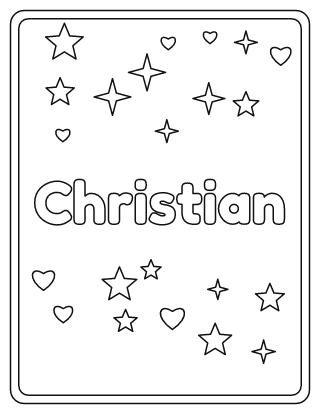 Christian Name Coloring Page