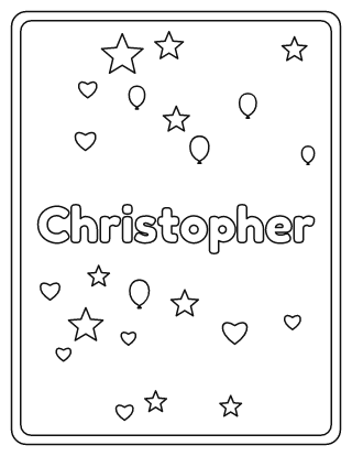 Christopher Name Coloring Page