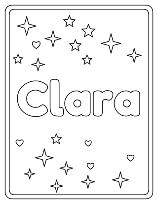 Clara Name Coloring Page