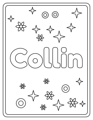 Collin Name Coloring Page