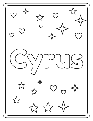 Cyrus Name Coloring Page