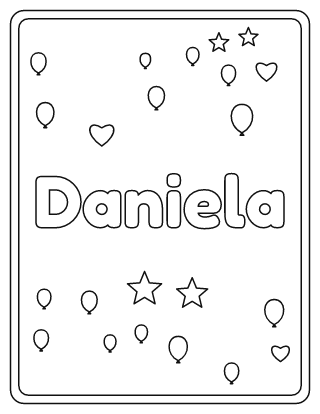 Daniela Name Coloring Page