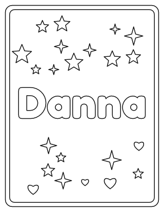Danna Name Coloring Page