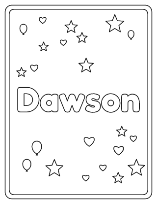 Dawson Name Coloring Page