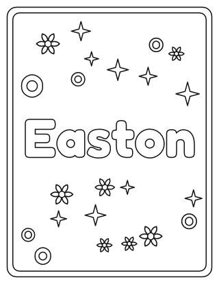 Easton Name Coloring Page