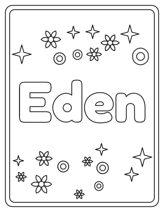 Eden Name Coloring Page
