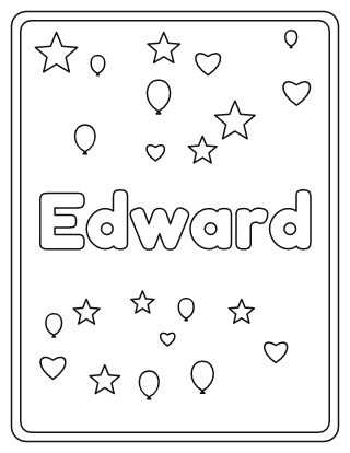 Edward Name Coloring Page