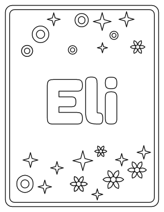 Eli Name Coloring Page