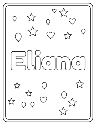 Eliana Name Coloring Page