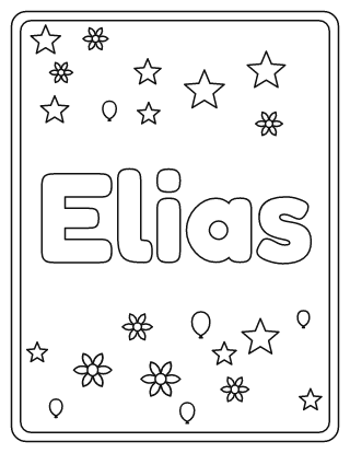 Elias Name Coloring Page